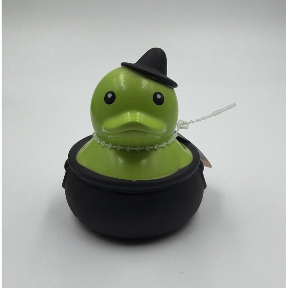 Halloween Rubber Duck Witch In Cauldron Approx 2.5"